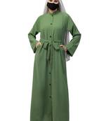 Front Open Abaya In Firdaus fabric With Pockets-Without Hijab