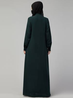 Green Kashibo Plain Abaya for Women 2