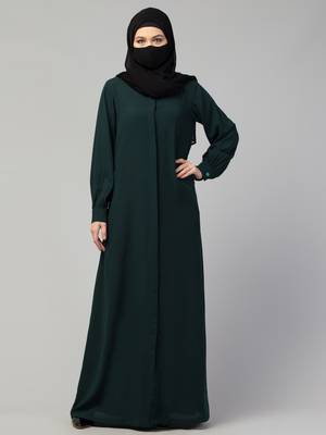 Green Kashibo Plain Abaya for Women 1