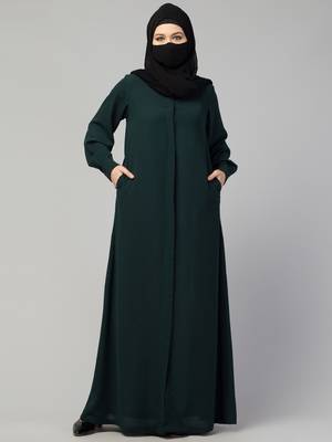 Green Kashibo Plain Abaya for Women 3
