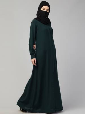 Green Kashibo Plain Abaya for Women 5