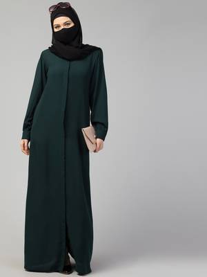 Green Kashibo Plain Abaya for Women 7