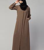 Front Open Abaya With Cuff & Placket