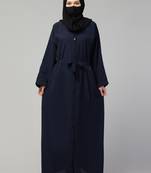 Front Open Abaya With Kimono Sleeves & Belt