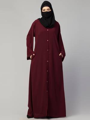 Front Open Abaya With Kimono Sleeves 1