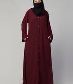 Front Open Abaya With Kimono Sleeves