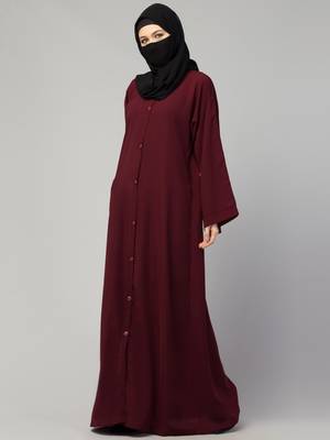 Front Open Abaya With Kimono Sleeves 5