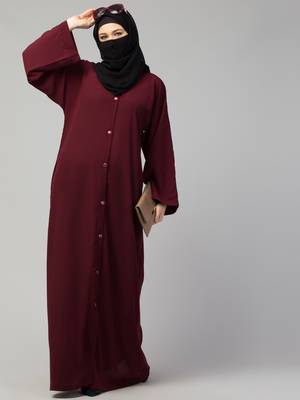 Front Open Abaya With Kimono Sleeves 8