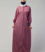Front Open  Nida Abaya With Cuff & Placket