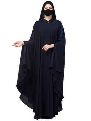 Plain Color Irani Kaftan With Ruffles. 1