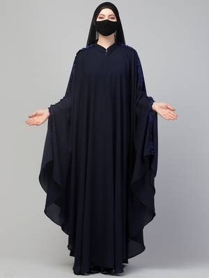 Plain Color Irani Kaftan With Ruffles. 2