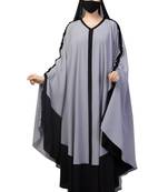 Dual Color Irani Kaftan With Ruffles.