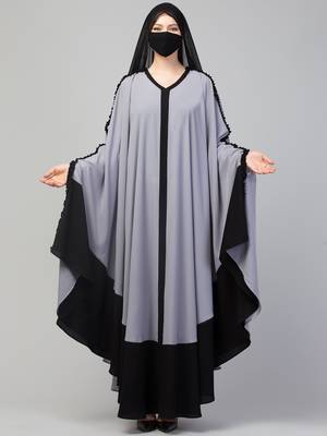 Dual Color Irani Kaftan With Ruffles. 4