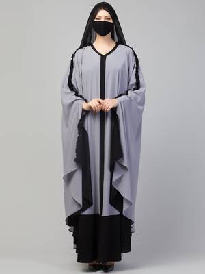 Dual Color Irani Kaftan With Ruffles. 5