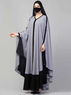 Dual Color Irani Kaftan With Ruffles. 7