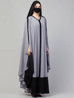 Dual Color Irani Kaftan With Ruffles. 8