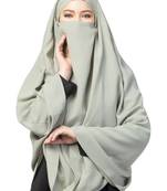 Plain Color Khimar With Attached Mouthpiece.