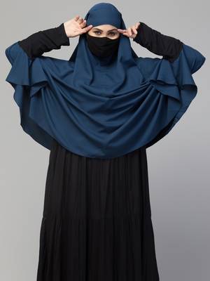 Full Size Crepe Khimar With Viscose Sleeves 4