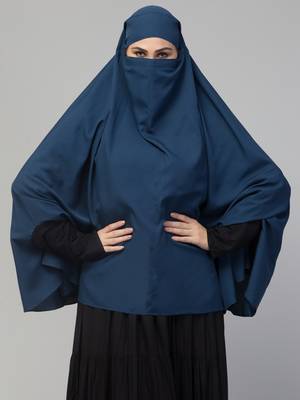Full Size Crepe Khimar With Viscose Sleeves 5