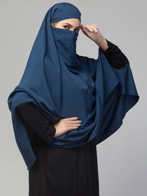 Full Size Crepe Khimar With Viscose Sleeves 7