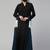 Multicolor Abaya Dress with Pleated Side Panels-Without Hijab