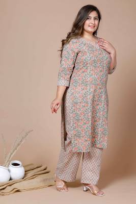 women's plus size blue ethnic motifs anarkali kurta 5