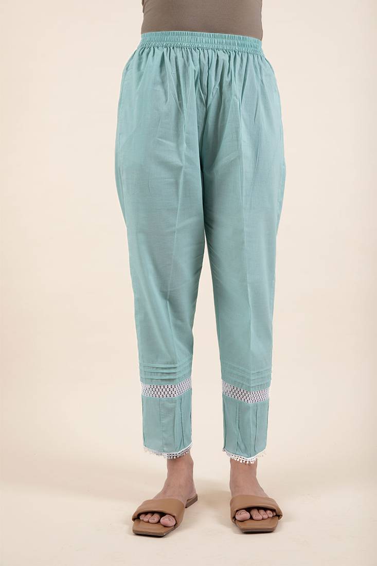 Firozi embroidered cotton dobby kurta  paired with matching pant