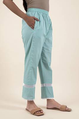 Firozi embroidered cotton dobby kurta  paired with matching pant 6
