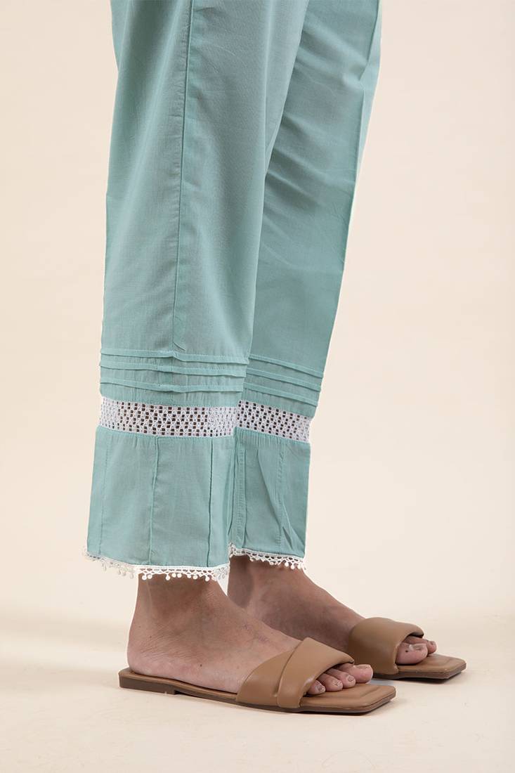 Firozi embroidered cotton dobby kurta  paired with matching pant