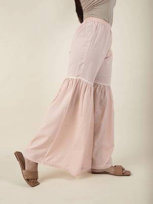 Gajri cotton embroidered peplum paired with matching pant 7