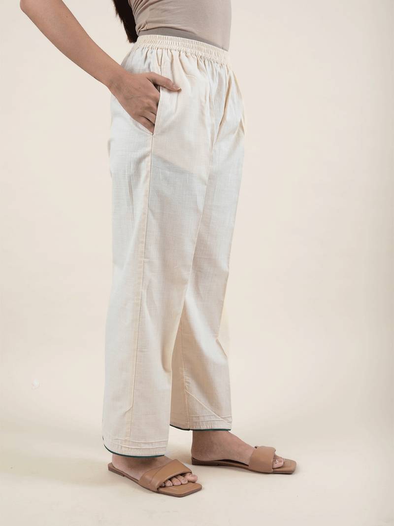 Yellow cotton peplum top with yellow paired with matching pant