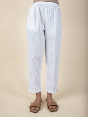 White colorful embroidered kaftan paired with matching pant 5