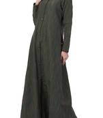 Musheco-Open Abaya Dress In Khadi Look