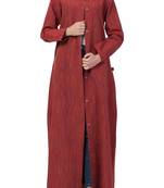 Musheco-Open Abaya Dress In Khadi Look