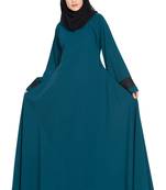 Umbrella Cut Dress With Lace work on Sleeves-Not An Abaya