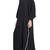 HAIFA- VERY ELEGANT KAFTAN ABAYA WITH SIDE SLITS-BALCK-FAWN