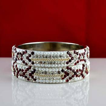 rajasthani brass bangle stone ryhin stone kara ad polki kundun cz size-2.6,2.8 1
