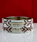 rajasthani brass bangle stone ryhin stone kara ad polki kundun cz size-2.6,2.8