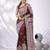 Maroon Blended Silk Kantha Stitch Handwoven Saree