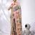 White Bangalore Silk Nakshi Kantha Stitch Handwoven Saree