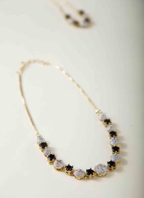 Black American Diamonds Necklace Sets 3