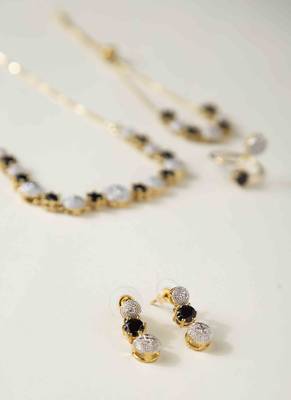 Black American Diamonds Necklace Sets 5