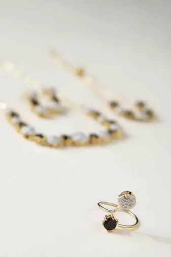 Black American Diamonds Necklace Sets