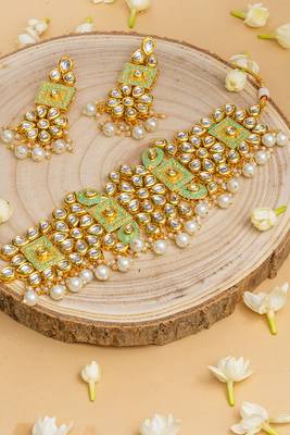 Green Kundan Necklace  Sets 1