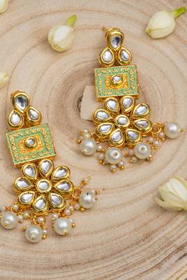 Green Kundan Necklace  Sets 6
