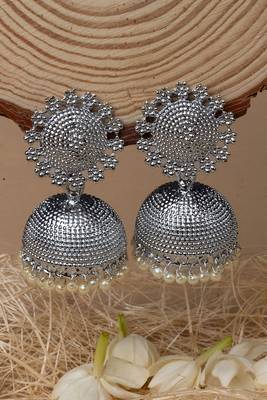 Silver Plated  Jhumkas 5