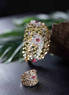 Pink Petal Flower Bracelet and Ring Set 4