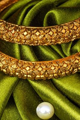 Gold Plated Bangles Set Of 2 6