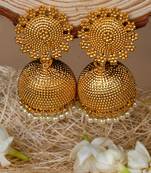 Festival-ready Gold-Plated Jhumka Earrings