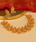 Traditional Gold Plated Statment Temple Jewellery Set